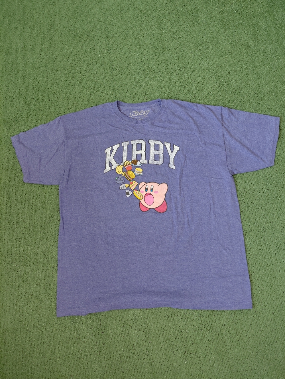Kirby Nintendo Food Videogame Purple T Shirt Sz XL